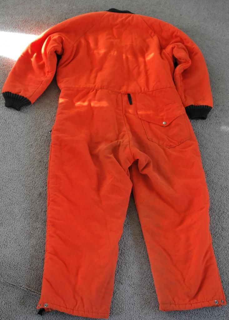 For Sale HiViz ORANGE hunting Insulated Coveralls size Large 44
